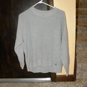 Women Size X-Small - Grey Crew Neck/Pullover Sweater by Hollister